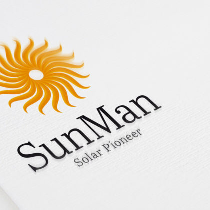 Exklusives Logo Sonne Solar Pionier Warm Energie Kraft Spirituelles Logo Schönes Logo kaufen Angenehmes Logo LogoShop LogoAtelier.eu