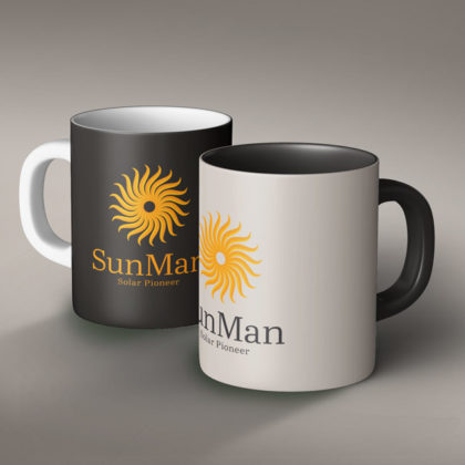 Exklusives Logo Sonne Solar Pionier Warm Energie Kraft Spirituelles Logo Schönes Logo kaufen Angenehmes Logo LogoShop LogoAtelier.eu