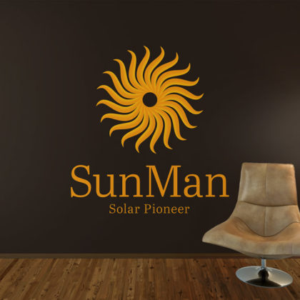 Exklusives Logo Sonne Solar Pionier Warm Energie Kraft Spirituelles Logo Schönes Logo kaufen Angenehmes Logo LogoShop LogoAtelier.eu