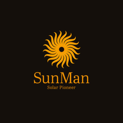 Exklusives Logo Sonne Solar Pionier Warm Energie Kraft Spirituelles Logo Schönes Logo kaufen Angenehmes Logo LogoShop LogoAtelier.eu
