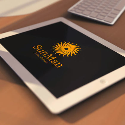 Exklusives Logo Sonne Solar Pionier Warm Energie Kraft Spirituelles Logo Schönes Logo kaufen Angenehmes Logo LogoShop LogoAtelier.eu