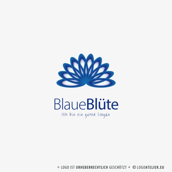 Logo Grüne Blüte Blume Wellness Esoterik Schönes Logo kaufen LogoShop LogoAtelier.eu