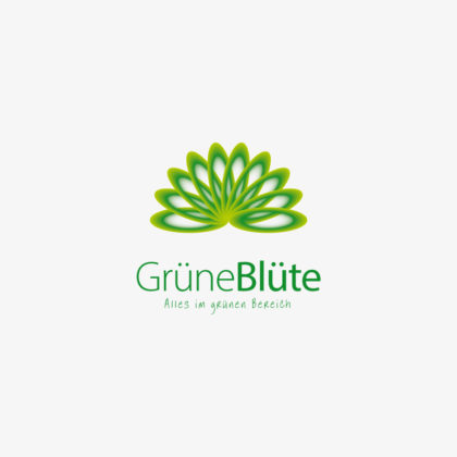 Logo Grüne Blüte Blume Wellness Esoterik Schönes Logo kaufen LogoShop LogoAtelier.eu