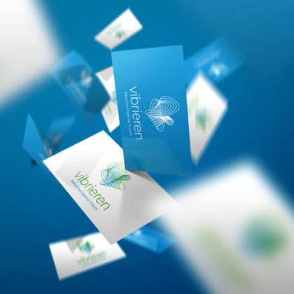 Logo Schwingung Vibration organisch dynamisch bewegen vibrieren schwingen Schwingung Schmetterling frisch beschwingend dynamisches Logo kaufen LogoShop LogoAtelier.eu