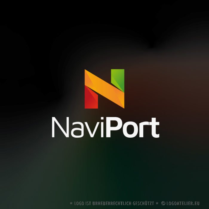 Buchstaben Logo N Buntes Logo kreatives Logo Simples Logo kaufen LogoShop LogoAtelier.eu