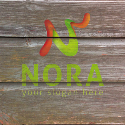 Logo Buchstabe N 3D Logo Kurven Blumig Bauchig Exklusives Logo kaufen LogoShop LogoAtelier.eu