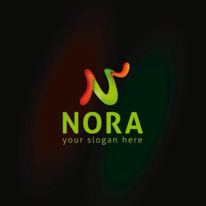 Logo Buchstabe N 3D Logo Kurven Blumig Bauchig Exklusives Logo kaufen LogoShop LogoAtelier.eu