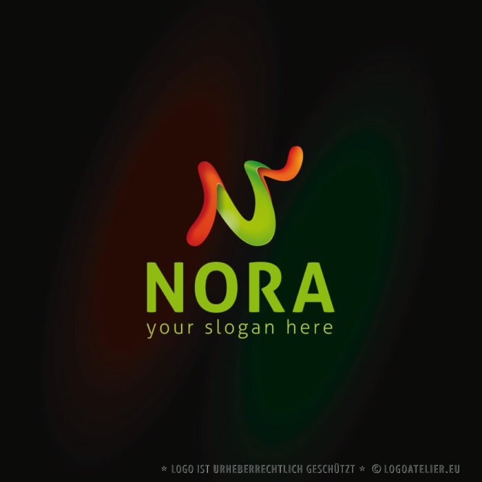 Logo Buchstabe N 3D Logo Kurven Blumig Bauchig Exklusives Logo kaufen LogoShop LogoAtelier.eu