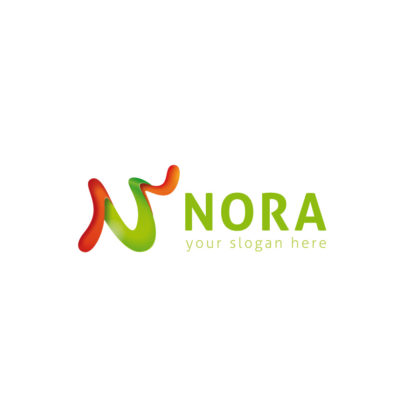 Logo Buchstabe N 3D Logo Kurven Blumig Bauchig Exklusives Logo kaufen LogoShop LogoAtelier.eu
