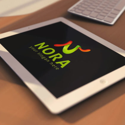Logo Buchstabe N 3D Logo Kurven Blumig Bauchig Exklusives Logo kaufen LogoShop LogoAtelier.eu