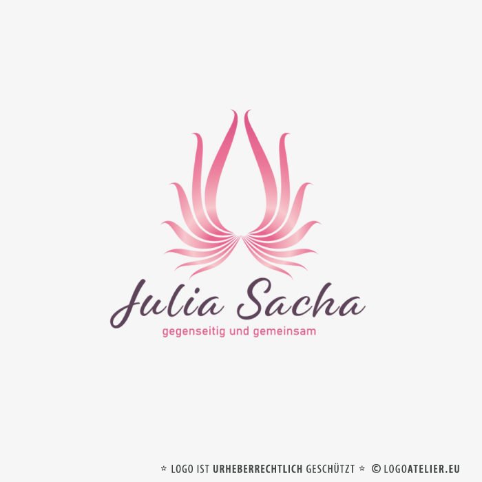 Spirituelles Logo Fliegen Flügel Freisein Freiheit Gemeinsam Gegenseitig Aufbruch Weiblich Spirituelles Logo kaufen LogoShop LogoAtelier.eu