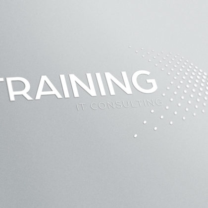 Logo Punkte Technik Geometrisch Informationstechnologie Training IT Consulting nach oben Klammer Schnell Bewegung Fertiges Logo kaufen LogoShop LogoAtelier.eu