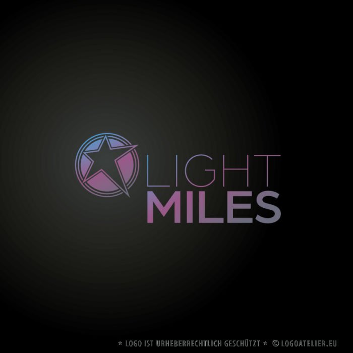 Sternen Logo kaufen Licht Musik Star Sterne Komet Schnell Rasant Hell Besonders Exklusives Logo kaufen Fertiges Logo kaufen LogoShop LogoAtelier.eu