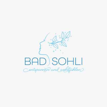 Logo Beauty Wellness Spa Entspannen Entspannung Wohlfühlen Erholung Urlaub Gesicht Frau Wasser Kosmetik Pflege Zart Fein Fertiges Logo kaufen LogoShop LogoAtelier.eu