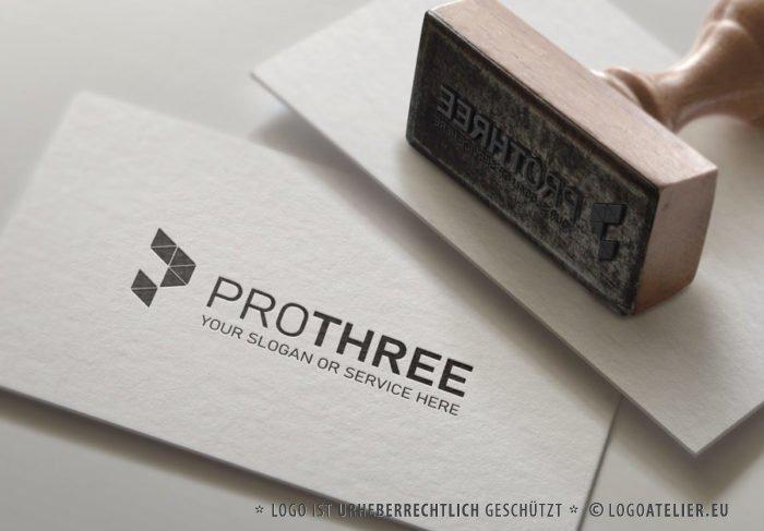 Logo Buchstabe P Kacheln Bunt Geometrie Technik Technologie Entwicklung Dreieck Kontstruktion Fertiges Logo kaufen LogoShop LogoAtelier,eu