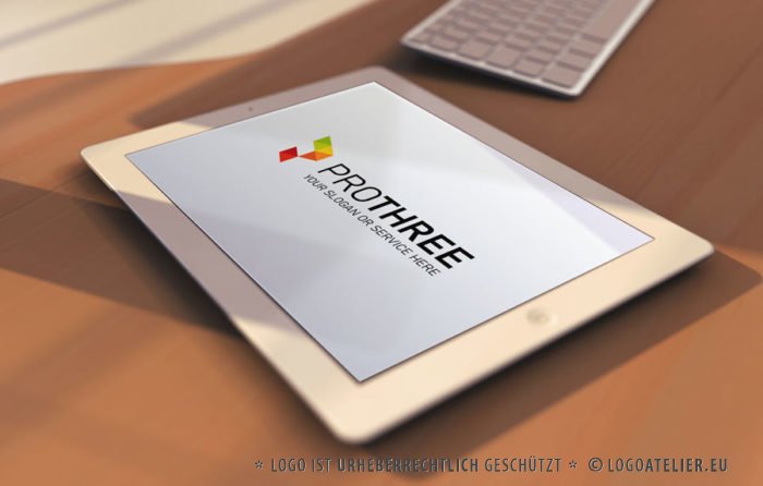 Logo Buchstabe P Kacheln Bunt Geometrie Technik Technologie Entwicklung Dreieck Kontstruktion Fertiges Logo kaufen LogoShop LogoAtelier,eu