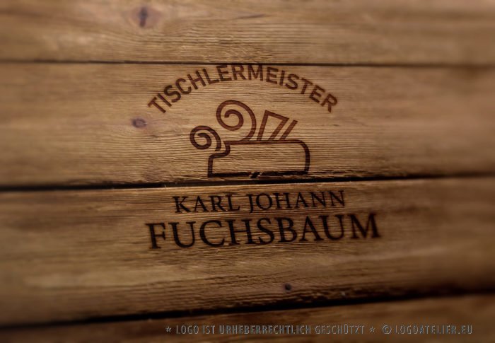 Logo Tischler Holz Handwerk Natur Tradition Fertiges Logo kaufen LogoShop LogoAtelier.eu