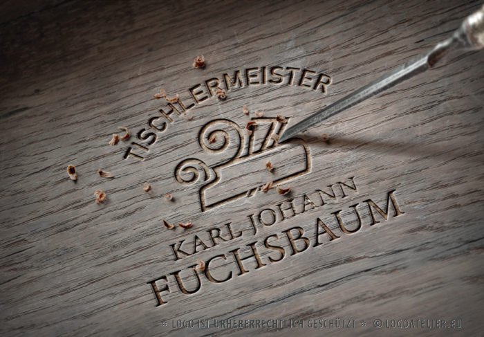 Logo Tischler Holz Handwerk Natur Tradition Fertiges Logo kaufen LogoShop LogoAtelier.eu