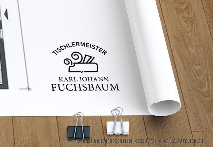 Logo Tischler Holz Handwerk Natur Tradition Fertiges Logo kaufen LogoShop LogoAtelier.eu