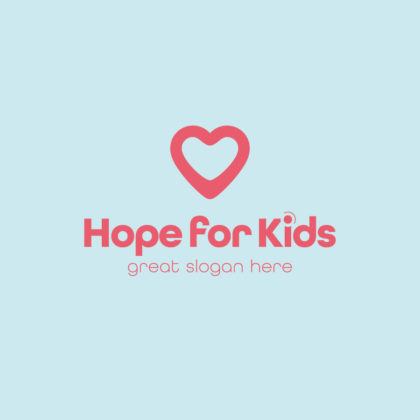 Logo Hoffnung Kinder Herz Liebe Umsogen Hilfe Helfen Sozial Achtsam Kids Kreativ Herz Beratung Friedlich Spass Fertiges Logo kaufen LogoShop LogoAtelier.eu