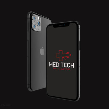 Logo Medizin Technik Schweiz Rotes Kreuz Rettung Platine Geometrie Modernes Logo kaufen LogoShop LogoAtelier.eu