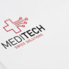 Logo Medizin Technik Schweiz Rotes Kreuz Rettung Platine Geometrie Modernes Logo kaufen LogoShop LogoAtelier.eu