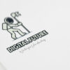 Logo Verantwortungsvoll Zukunft Digital Future Astronaut Raumschiff Ziel Erreichen Neues Exklusives Logo kaufen LogoShop LogoAtelier.eu