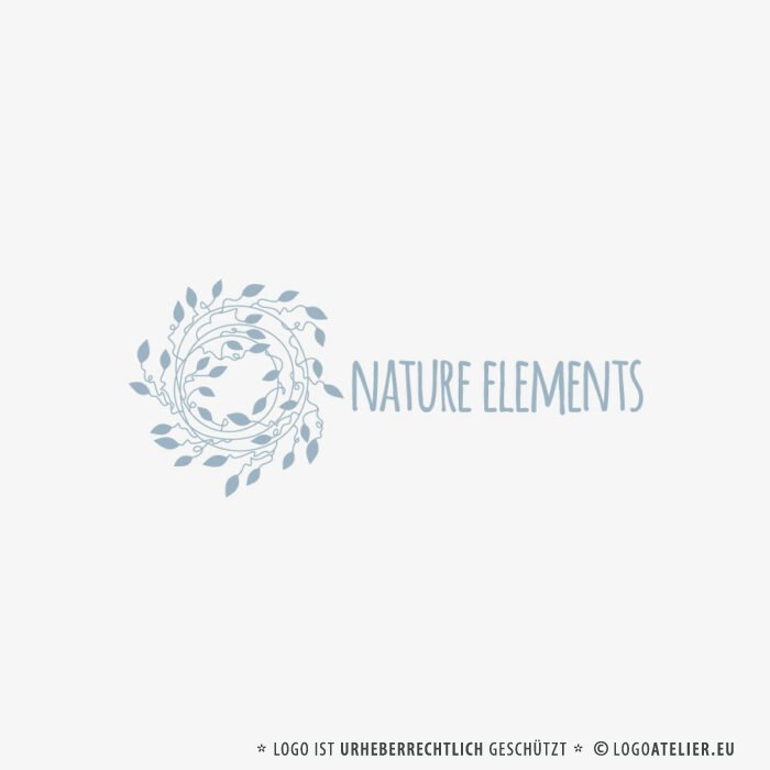 FirmenLogo Natur Elemente Nest Pflanzen Esoterik Kranz Garten Spirituelles Logo kaufen fertiges Logo kaufen LogoShop LogoAtelier.eu