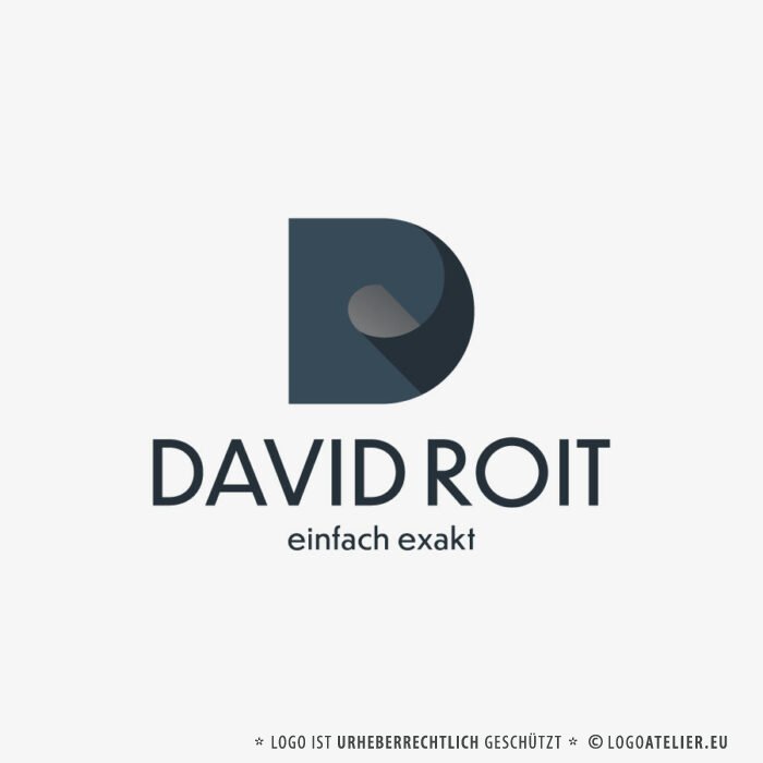 Logo Buchstabe D Logo Buchstabe R Simples Logo Papierfabrik Rolle Exakte Form Fertiges Logo kaufen LogoShop LogoAtelier.eu