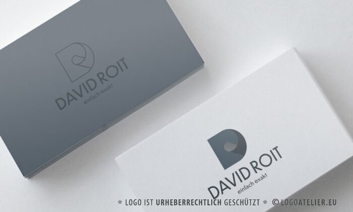 Logo Buchstabe D Logo Buchstabe R Simples Logo Papierfabrik Rolle Exakte Form Fertiges Logo kaufen LogoShop LogoAtelier.eu