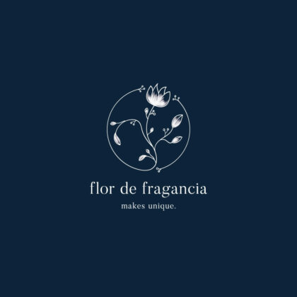 Logo Duftblume Duft Blume Pflanzen Parfum Spirituell Wachstum Natürlich Sinnlich Schlängeln Einzigartig Unique Blumen Blüte Einzigartiges Logo kaufen LogoShop LogoAtelier.eu
