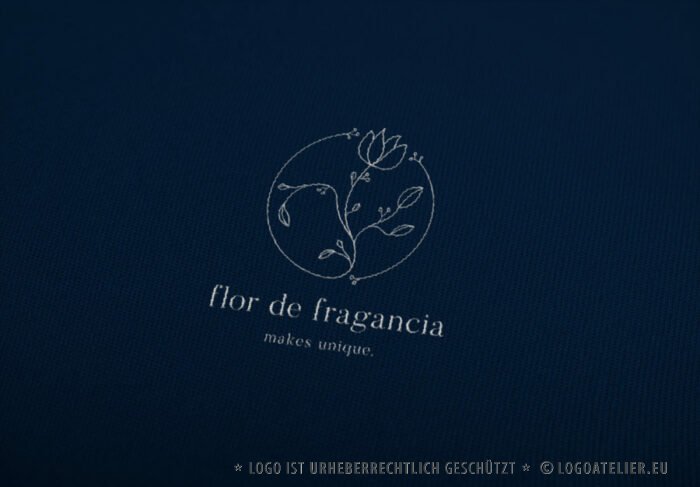 Logo Duftblume Duft Blume Pflanzen Parfum Spirituell Wachstum Natürlich Sinnlich Schlängeln Einzigartig Unique Blumen Blüte Einzigartiges Logo kaufen LogoShop LogoAtelier.eu