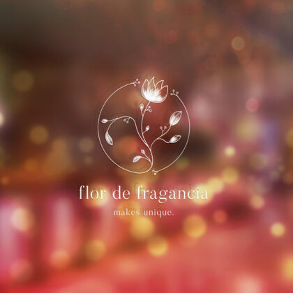 Logo Duftblume Duft Blume Pflanzen Parfum Spirituell Wachstum Natürlich Sinnlich Schlängeln Einzigartig Unique Blumen Blüte Einzigartiges Logo kaufen LogoShop LogoAtelier.eu