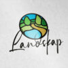 Logo Landschaft Gärtner Landschaftsbauer Natur Frieden Zufrieden Freisein Teich Baum Grün Bauer Schönheit Fertiges Logo kaufen Logoshop LogoAtelier.eu