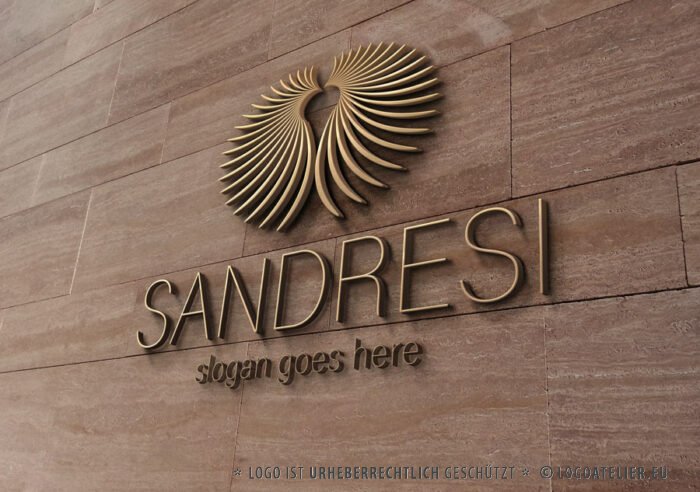 Erhabenes Logo kaufen Logo Fliegen Adler Beruhigend Bewusstsein Zwilling Spiegelung Kraft Heilung Ruhe Wachstum Wurzel Harmonie Fertiges Logo kaufen LogoShop LogoAtelier.eu