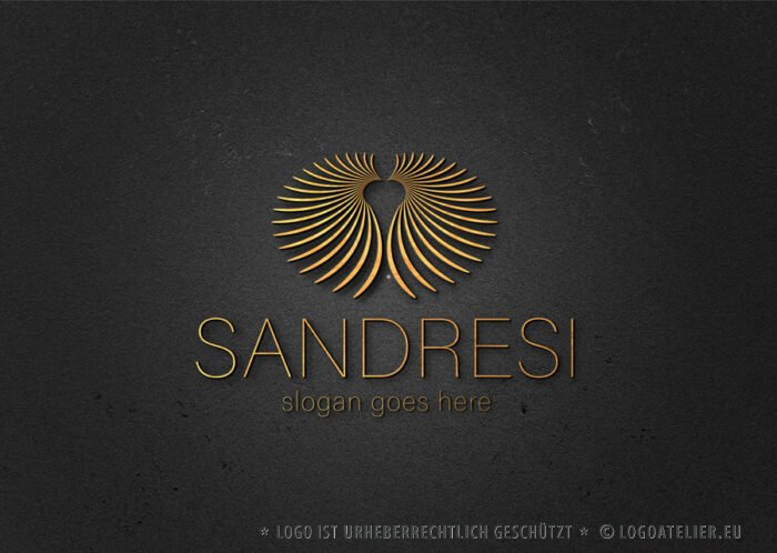 Erhabenes Logo kaufen Logo Fliegen Adler Beruhigend Bewusstsein Zwilling Spiegelung Kraft Heilung Ruhe Wachstum Wurzel Harmonie Fertiges Logo kaufen LogoShop LogoAtelier.eu