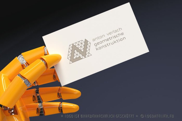 Logo Buchstabe A V Logo Buchstabe A Logo Buchstabe V Geometrisch Konstruktion Geometrie Dreiecke Konstruiert Technisch Architektur Fertiges Logo kaufen LogoShop LogoAtelier.eu