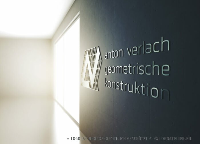 Logo Buchstabe A V Logo Buchstabe A Logo Buchstabe V Geometrisch Konstruktion Geometrie Dreiecke Konstruiert Technisch Architektur Fertiges Logo kaufen LogoShop LogoAtelier.eu