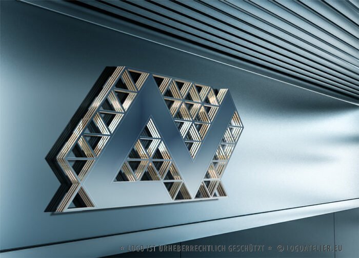 Logo Buchstabe A V Logo Buchstabe A Logo Buchstabe V Geometrisch Konstruktion Geometrie Dreiecke Konstruiert Technisch Architektur Fertiges Logo kaufen LogoShop LogoAtelier.eu