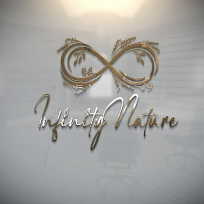 Logo Infinity Nature Unendlichkeit Natur Organisch Pflanzen Natürlich Biologisch Gräser Getreide Wachsen Garten Gärtnerei Ländlich Umweltfreundlich Fertiges Logo kaufen LogoShop LogoAtelier.eu