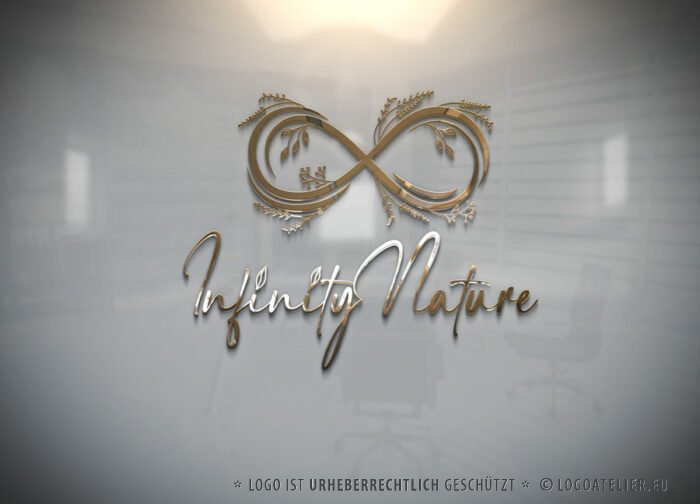 Logo Infinity Nature Unendlichkeit Natur Organisch Pflanzen Natürlich Biologisch Gräser Getreide Wachsen Garten Gärtnerei Ländlich Umweltfreundlich Fertiges Logo kaufen LogoShop LogoAtelier.eu