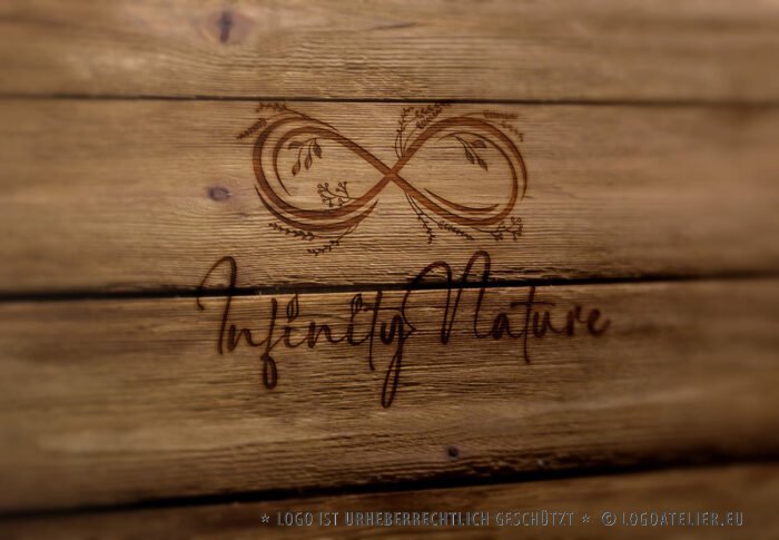 Logo Infinity Nature Unendlichkeit Natur Organisch Pflanzen Natürlich Biologisch Gräser Getreide Wachsen Garten Gärtnerei Ländlich Umweltfreundlich Fertiges Logo kaufen LogoShop LogoAtelier.eu