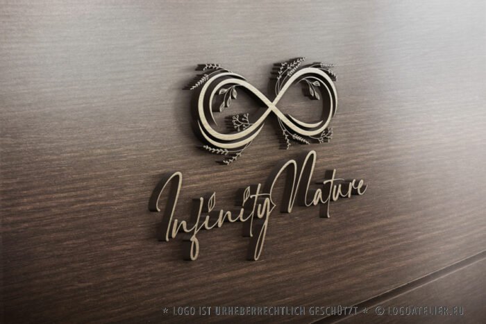 Logo Infinity Nature Unendlichkeit Natur Organisch Pflanzen Natürlich Biologisch Gräser Getreide Wachsen Garten Gärtnerei Ländlich Umweltfreundlich Fertiges Logo kaufen LogoShop LogoAtelier.eu