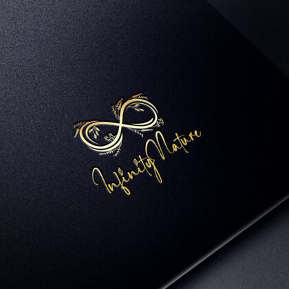 Logo Infinity Nature Unendlichkeit Natur Organisch Pflanzen Natürlich Biologisch Gräser Getreide Wachsen Garten Gärtnerei Ländlich Umweltfreundlich Fertiges Logo kaufen LogoShop LogoAtelier.eu