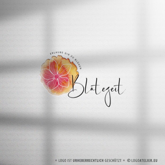 Blumen blühen Logo kaufen Pflanzen Blumen in der Blüte des Lebens Gesundheit Ernährung Naturkunde Naturlogo Pflanzenkunde blühen aufblühen EXKLUSIVES Logo kaufen LogoShop LogoAtelier.eu1