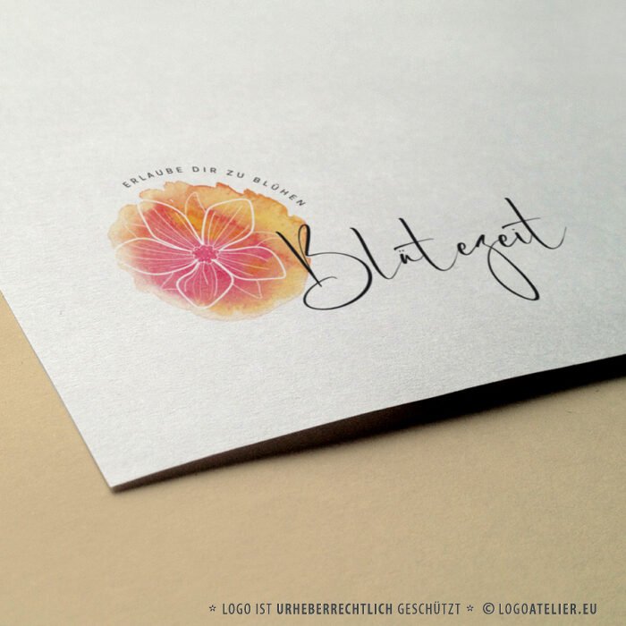 Blumen blühen Logo kaufen Pflanzen Blumen in der Blüte des Lebens Gesundheit Ernährung Naturkunde Naturlogo Pflanzenkunde blühen aufblühen EXKLUSIVES Logo kaufen LogoShop LogoAtelier.eu2