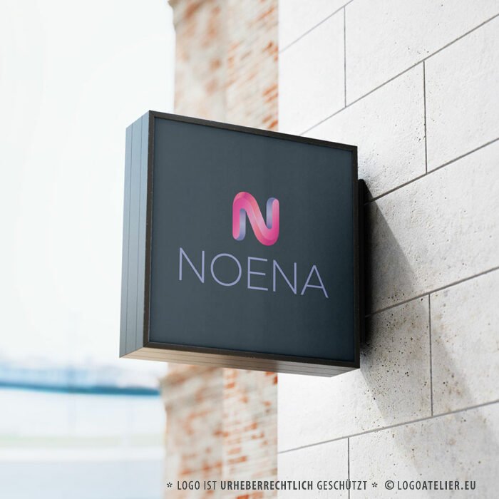 Logo 3D Buchstabe N oder Z Weibliches Logo überraschender Look strahlende Farben Kräftiges Logo kaufen LogoShop LogoAtelier.eu