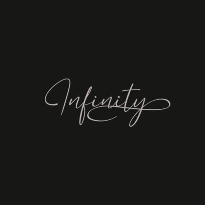 Logo Unendlichkeit Infinity Logo Schriftzug Logo Organisch Schwungvoll Kurve Edel Fertiges Logo kaufen LogoShop LogoAtelier.eu