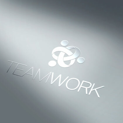 Teamwork Logo kaufen Team Gemeinsam geschafft etwas gemeinsam schaffen Verbunden Erfolgreich Eng verbunden sein Miteinander verbunden Verwoben EXKLUSIVES Logo kaufen LogoShop LogoAtelier.eu
