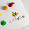 Teamwork Logo kaufen Team Gemeinsam geschafft etwas gemeinsam schaffen Verbunden Erfolgreich Eng verbunden sein Miteinander verbunden Verwoben EXKLUSIVES Logo kaufen LogoShop LogoAtelier.eu